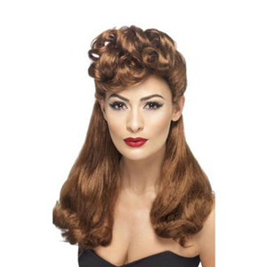 Womens Brown Vintage Wig