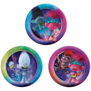 Trolls World Tour Dessert Plates Pk 8