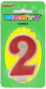 Pink Numeral Candle - 2