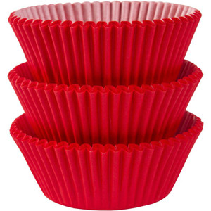 Cupcake Cases Large 75pk - Apple Red