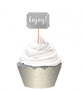 Cupcake Kit - Silver Pk 24