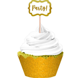 Cupcake Kit - Gold Pk 24