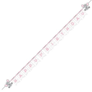 Enchanting Elephant Girl Ribbon Banner