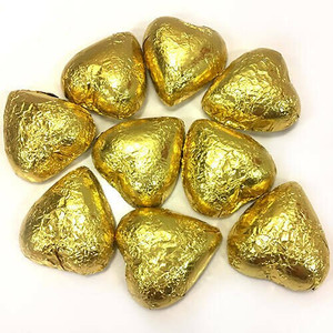Milk Chocolate Hearts - Gold 77g