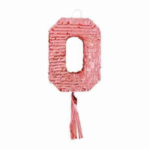 Number 0 Pinata - Rose Gold