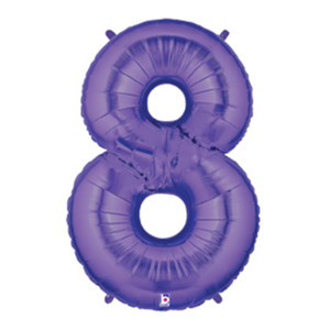 Megaloon Numeric 8 Purple - Premium Balloon
