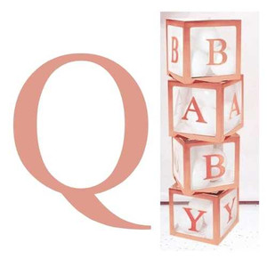 Letter Stickers - Q Rose Gold 2pk