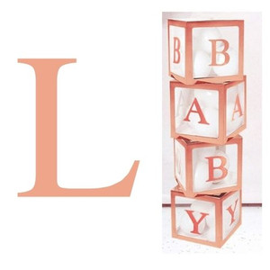 Letter Stickers - L Rose Gold 2pk