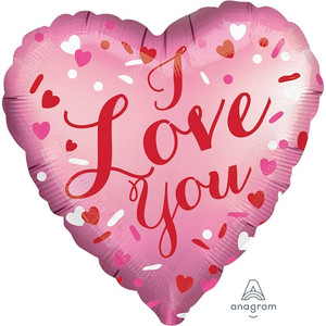 Satin I Love You Foil Balloon - 45cm