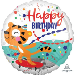 Happy Birthday Tiger Foil Balloon - 45cm
