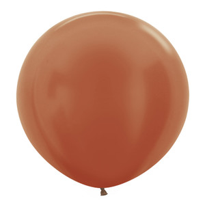 60cm Latex Balloons Metallic Copper 10pk