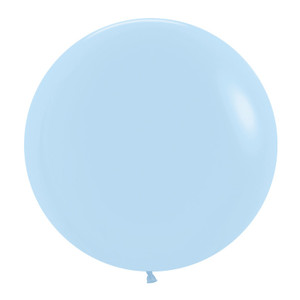 60cm Latex Balloons Matte Pastel Blue 10pk