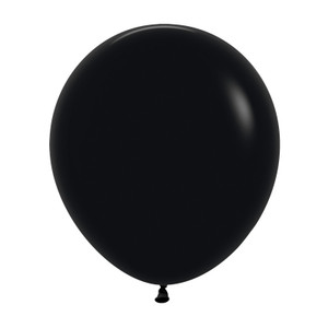 45cm Latex Balloons Matte Black 50pk