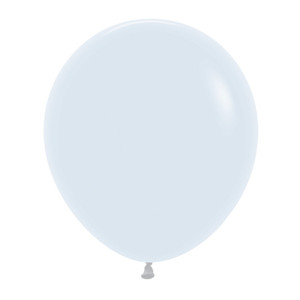 45cm Latex Balloons Matte White 50pk