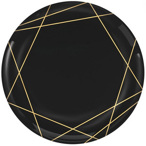 Premium Gold Geo 26cm Plate 10Pk