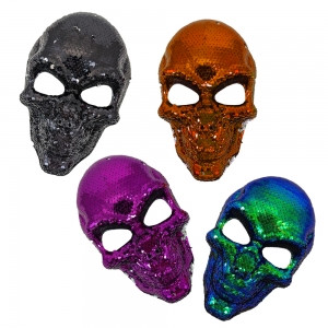 SEQUIN SELL MASK WITH HANGING SELL CARD