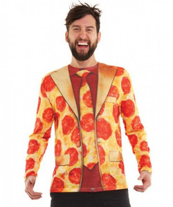 Faux Real Pizza Suit Long Sleeve Large