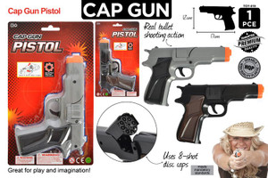 1pce Pistol Cap Gun 17cm