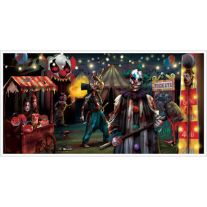 Creepy Carnivale/Side Show Horizontal Banner - Plastic