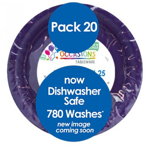 Reusable Plastic Purple Lunch Plate 180mm PK480