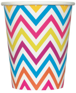 Tableware RAINBOW CHEVRON 8 X 270ML (9OZ) CUPS