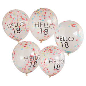 Mix It Up 'Hello 18' 30cm Balloons Brights PK5
