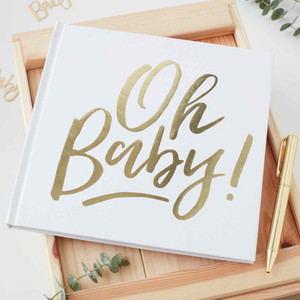 Oh Baby! Guest Book 20.5cm (H), 21cm (W) and 1.3cm (D)