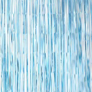 Matte Blue Fringe Curtain Backdrop 2.2m (H)