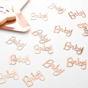 Rose Gold Baby Shower Confetti 14g