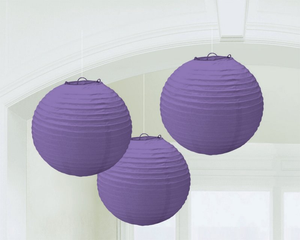 Purple Paper Lanterns 3pk