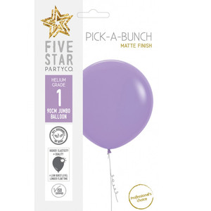 90cm Latex Balloon Matte Lilac 1pk