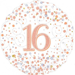 Foil Balloon 18" Sparkling Fizz Rose Gold  16