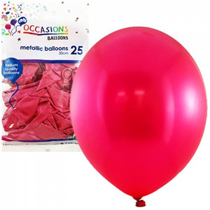 Metallic Fuchsia 30cm Balloons P25