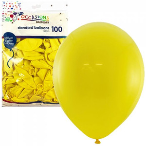 Yellow 30cm Balloons Bag 100