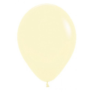 Matte Pastel Yellow 30cm Sempertex Balloons Bag 100