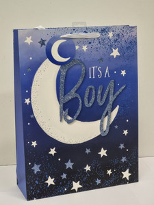 Jumbo Bag for Baby Boy with Moon 1pc 44cm