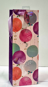 Bottle Bag Floral Balloons 1pc 35.5cm