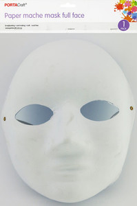 Paper Mache Mask Full Face