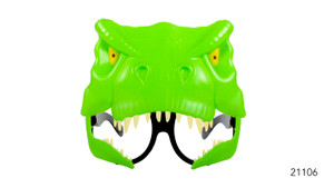 Party Glasses Green Dinosaur