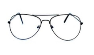 Party Glasses Aviator (Black Frame Clear Lens)