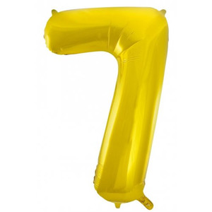 34inch Decrotex Foil Balloon Number Gold #7 Pack 1