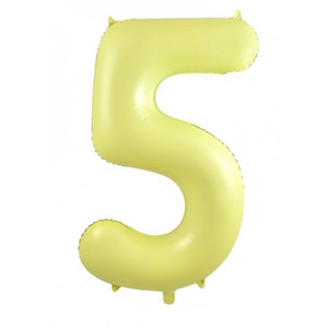 34inch Decrotex Foil Balloon Matte Pastel Yellow #5 Pack 1