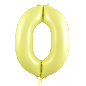 34inch Decrotex Foil Balloon Matte Pastel Yellow #0 Pack 1