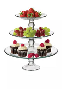 Libbey Selene 3 Tier Platter (Diameter x Height 13.0 x 14.6 inches ) (Glass)