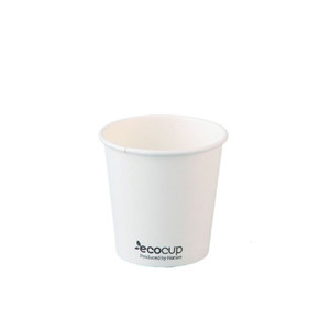 EcoCup Single Wall White Coffee Cup 119ml 50Pk x 20 Sleeves (1000Pcs)