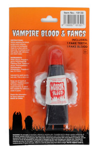 Horror Blood With Vampire Teeth