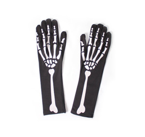 Long Skeleton Gloves