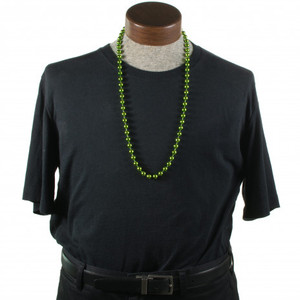 Bead Metallic Lime Green RR 12mm 48inch Pack of 6