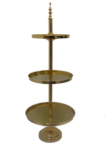 3 Tier Gold Stand - 35cm x 35cm x 94cm