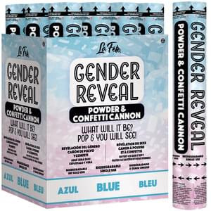 12" Blue Gender Reveal Confetti Cannon